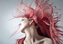 pink hair, hairstyle, woman