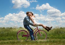 couple, romance, bike