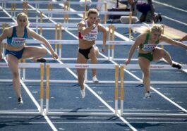 hurdles, track, sports