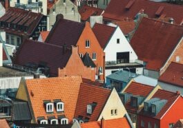 houses, bird's eye view, roofs
