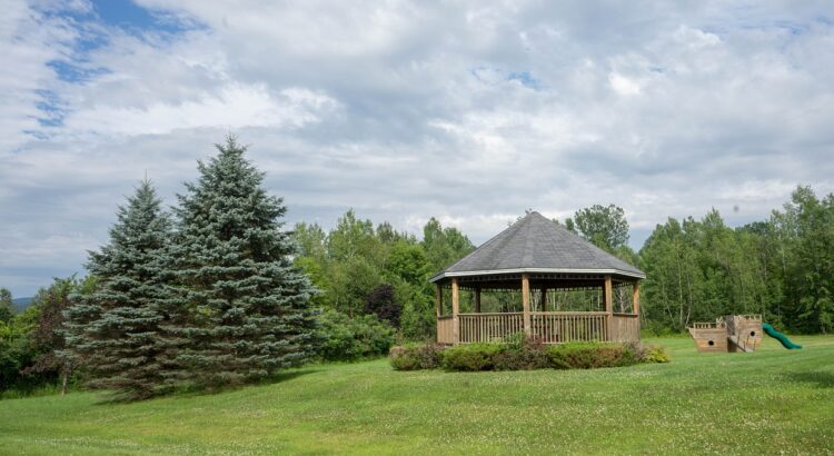 park, gazebo, sky