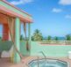 south beach, blue sky, florida, view, scenic, ocean, vacation, travel, water, architecture, sky, tropical, palm, blue, summer, resort, colorful, skyline, tourism, nature, hotel, luxury, hot tub