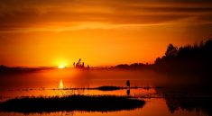 Lake Sunset Dusk Landscape Nature  - AlainAudet / Pixabay