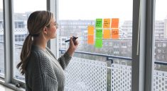 Woman Office Post Its Notes Window  - magnetme / Pixabay